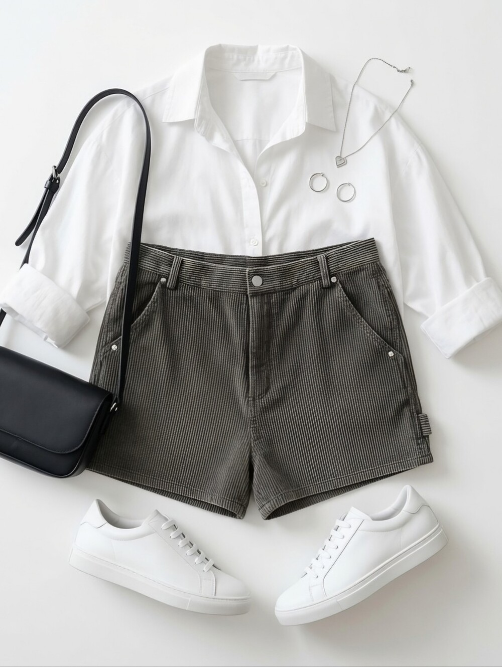 NWT! She + Sky Women’s Corduroy High-Waist Shorts